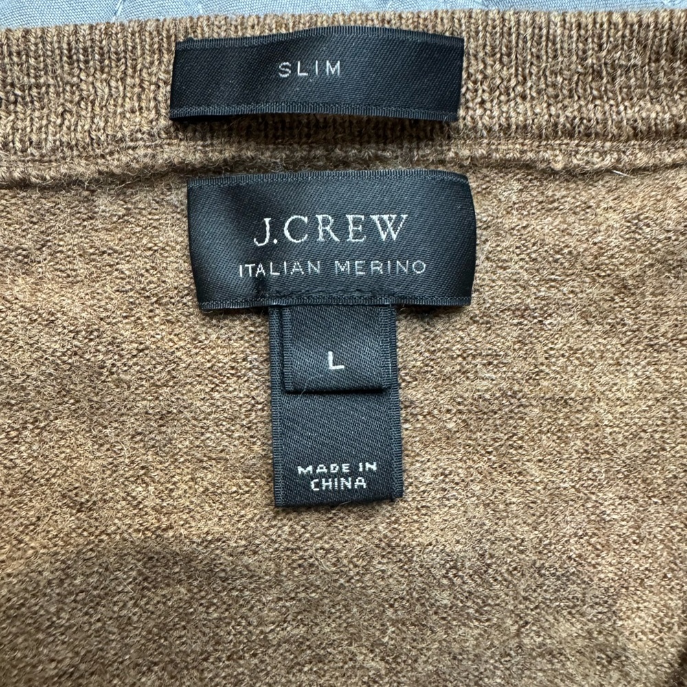 J.Crew Women’s Italian Merino Wool Sweater – Size L – Tollegno 1900 – Brown - Picture 3 of 8